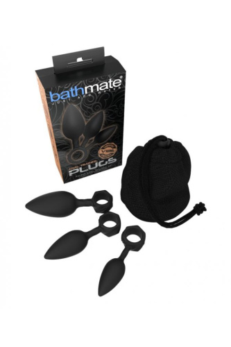 Набор анальных плагов для начинающих Bathmate Anal Training Plugs с ограничителем-кольцом фото 4