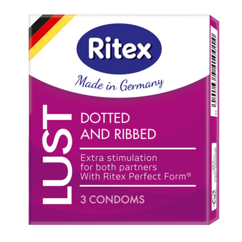 Презервативы Ritex Lust-3 с рифлением и пупырышками