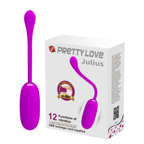 BI-014653 / Вибромассажер-яичко PrettyLove Julius фиол.