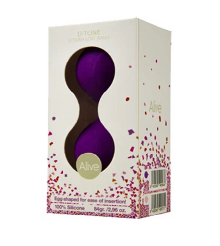 Вагинальные шарики на сцепке "U-tone", фиолетовые фото 2