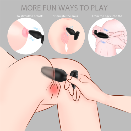 Анальная пробка VISUAL RIVET с вибрацией  фото 8