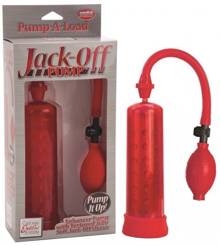 Вакуумная помпа "Jack-Off Pump - Red", красная