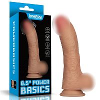 Реалистичный вибратор  8.5'' Vibrating Power Basics Cock 111203 LV
