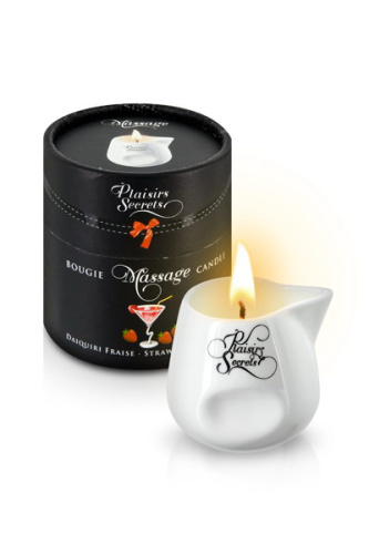 Plaisir Secret Массажная свеча Bougie Massage Candle Strawberry Daiquiri, 80 мл