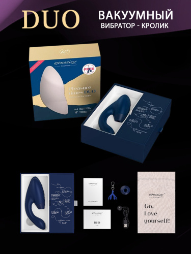 Womanizer Стимулятор клиторально-вагинальный Duo, blue фото 6