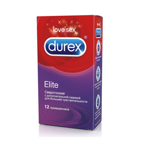 Дюрекс-12 Elite сверхтонкие презервативы