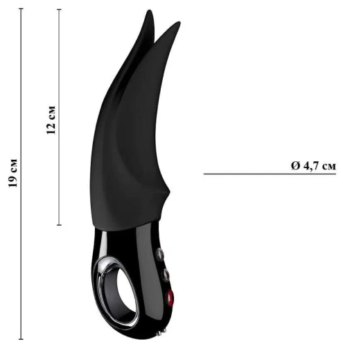 Fun Factory Вибратор силиконовый Volta 18.9 см, black line фото 2