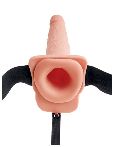 Полый страпон с функцией эякуляции 7.5 , телесный фото 5