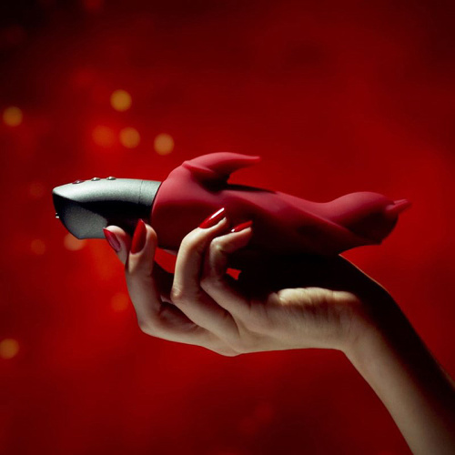 Fun Factory Вибратор силиконовый Darling Devil - 20.5 см, малиновый фото 2