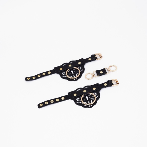 Ажурные наручники с золотой фурнитурой фото 6