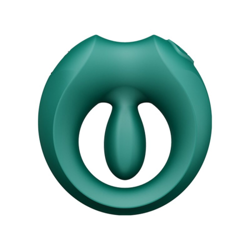Вибрирующее кольцо ZALO Apis для пар, управляемое через приложение, изумрудный фото 2
