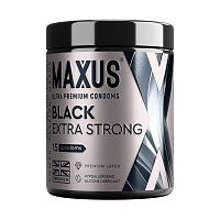 Презервативы MAXUS Extra Strong №15 с железным кейсом, черные, утолщенные, 15 шт