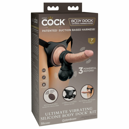 Pipedream - King Cock Elite 7″ Deluxe Body Dock Harness Set фото 2