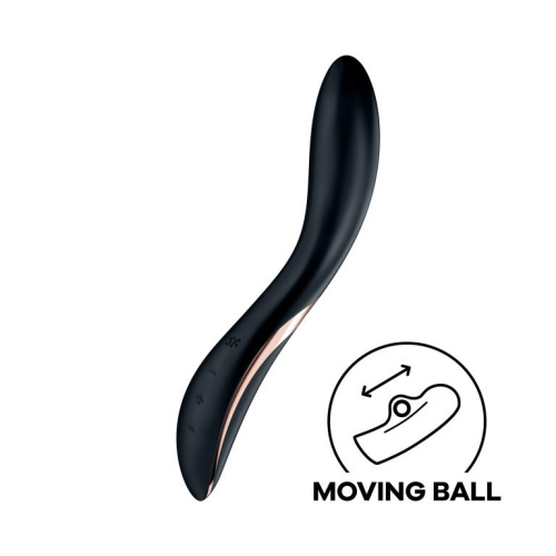 Вибромассажер Satisfyer Rrrolling Explosion с движущимся шариком черный 12 см 4019 фото 4