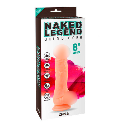 Фаллоимитатор Naked Legend Gold Digger 8, телесный фото 2