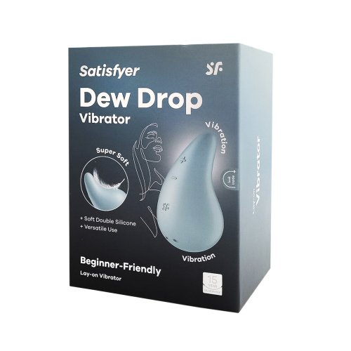 Вибростимулятор DEW Drop,голубой фото 4