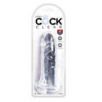 Фаллоимитатор на присоске King Cock Clear 6 Cock , прозрачный