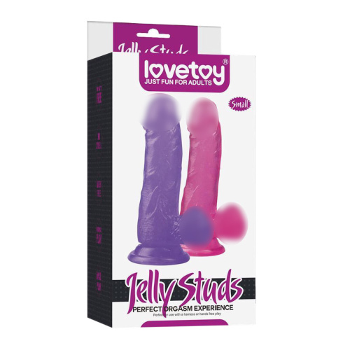 Фаллоимитатор на присоске 6" Jelly Studs Crystal Dildo Small, фиолетовый 3102P LV фото 3