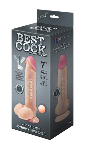 Фаллоимитатор неоскин на присоске F&F BEST COCK 7" 592304 RU фото 2