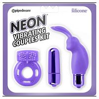 Набор мини вибраторов Pipedream Neon Vibrating Couples Kit – Purple