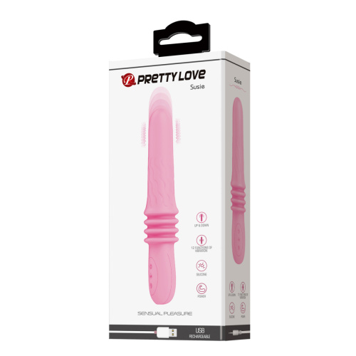 Вибромассажер с фрикциями "Susie", Розовый