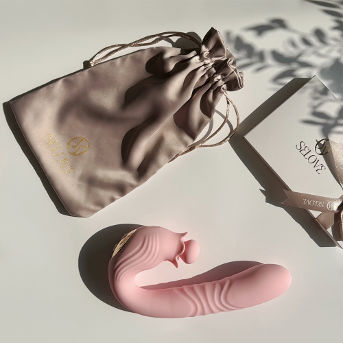 Вибратор SELOVE Thrusting  Campanula с вращающимся клиторальным стимулятором фото 2