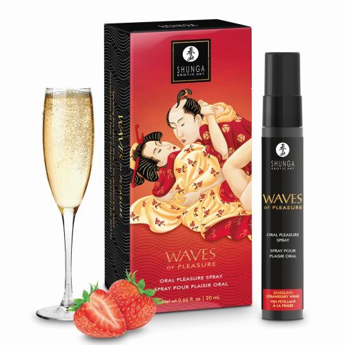 Спрей для оральных ласк Waves of Pleasure,Клубника, 20 мл