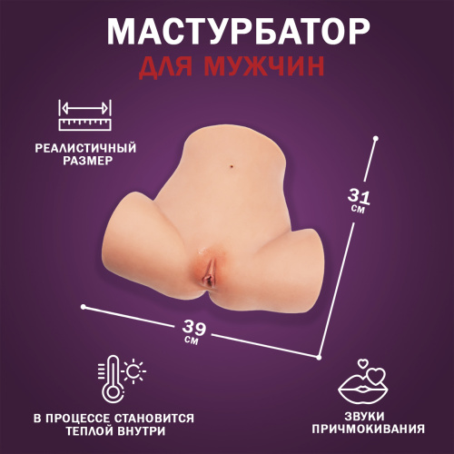 Мастурбатор вагина-анус с подогревом фото 6