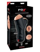 RD508 / Мастурбатор с двумя тоннелями PDX ELITE Double Penetration Vibrating Stroker