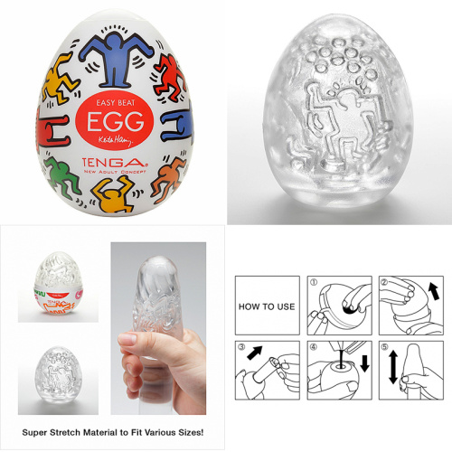 Мастурбатор яйцо "KEITH HARING EGG DANCE" фото 2