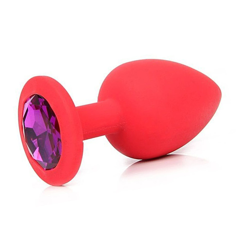 Анальная пробка силиконовая красная M 068 RY фото 2