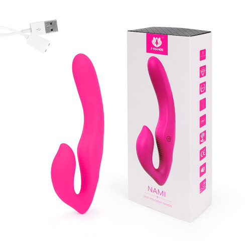 Перезаряжаемый безремневой страпон S-HANDE «Nami»  с вибрацией SHD-S125-2 фото 7