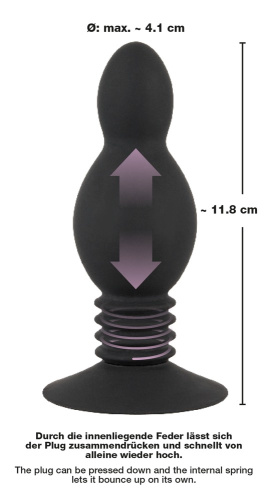 Анальная пробка с пружинным механизмом на ножке Bouncing Plug by Black Velvets 5345520000 фото 7