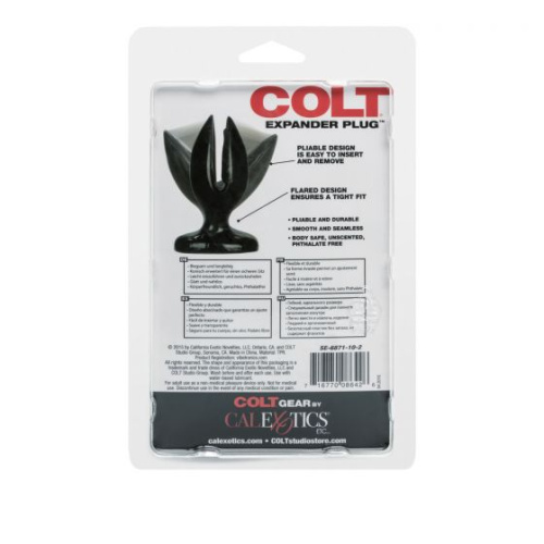 Анальная пробка Colt Expander Plug - Medium средняя, черная фото 4