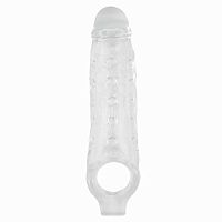 Насадка на пенис Mighty Sleeve With Ball Loop-Clear