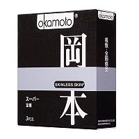 Презервативы Okamoto Skinless Skin, набор микс super 3 шт