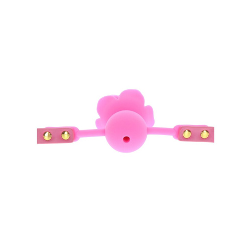Кляп силиконовый Розочка Taboom Rose Ball Gag, розовый 17404 фото 3