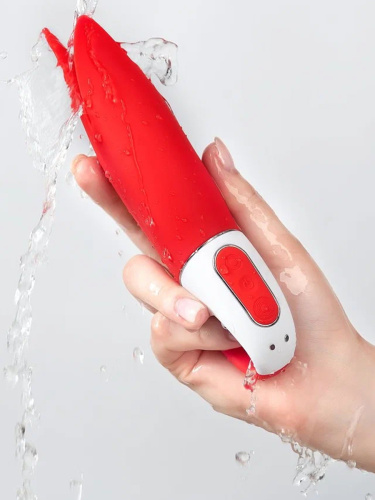 Satisfyer Вибратор Power Flower с лепестками 18.8 см, красный фото 7