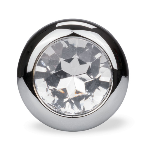 Серебряная втулка с прозрачным кристаллом Color Aluminium 004 L RO LV  фото 6