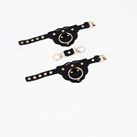 Наручники с золотистой фурнитурой