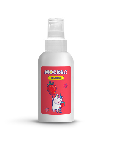 Москва Вкусная - универсальная смазка с ароматом клубники, 100 мл