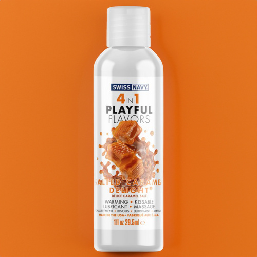 Swiss Navy Массажный гель для тела Playful flavors 4 в 1, Соленая карамель, 29.5 мл фото 4