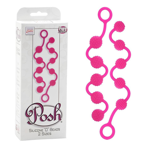 Набор анальных цепочек розовый "Posh Silicone “O” Beads" фото 2