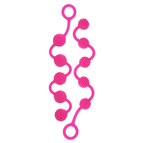 Набор анальных цепочек розовый "Posh Silicone “O” Beads"