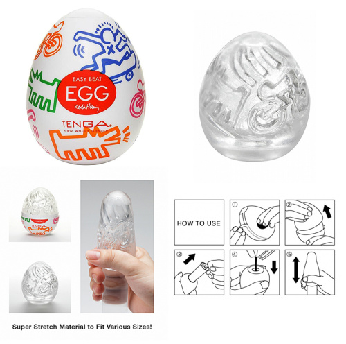 Мастурбатор-яйцо "KEITH HARING STREET" фото 2