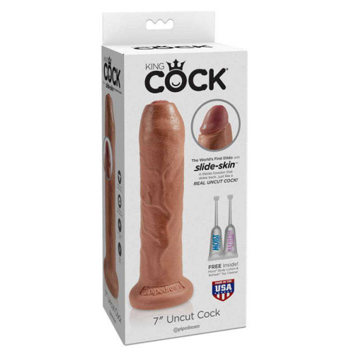Фаллоимитатор на присоске необрезанный  King Cock 7 Uncut Cock фото 2