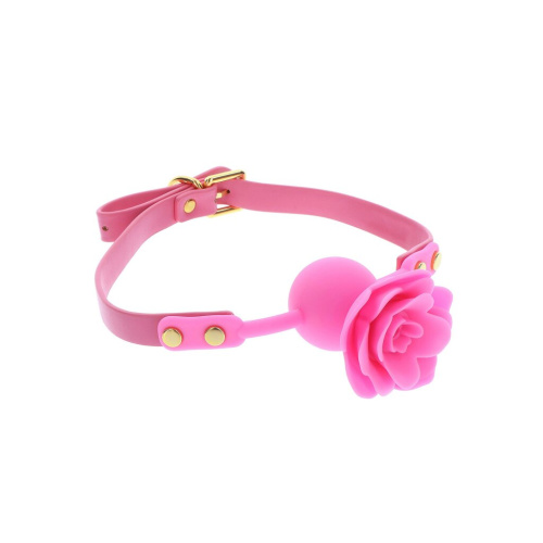Кляп силиконовый Розочка Taboom Rose Ball Gag, розовый 17404 фото 4