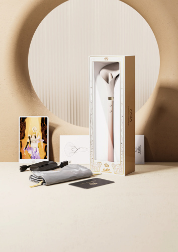 Двусторонний вибромассажёр CALLA, бежево-розовый фото 3