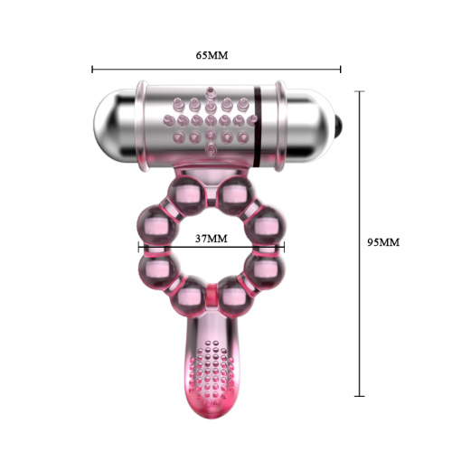 Эрекционное кольцо с вибрацией розовое фото 5