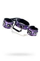 Кружевной набор пурпурный: ошейник и наручники 716013 TF
